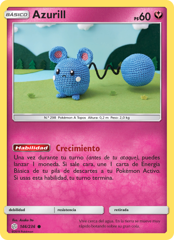 Azurill 146 — Eclipse Cósmico (Spanish Pokémon TCG card)