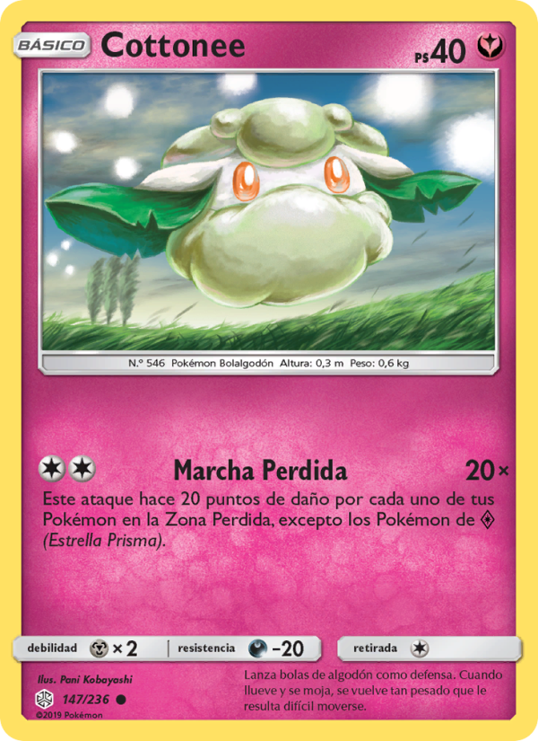 Cottonee 147 — Eclipse Cósmico (Spanish Pokémon TCG card)