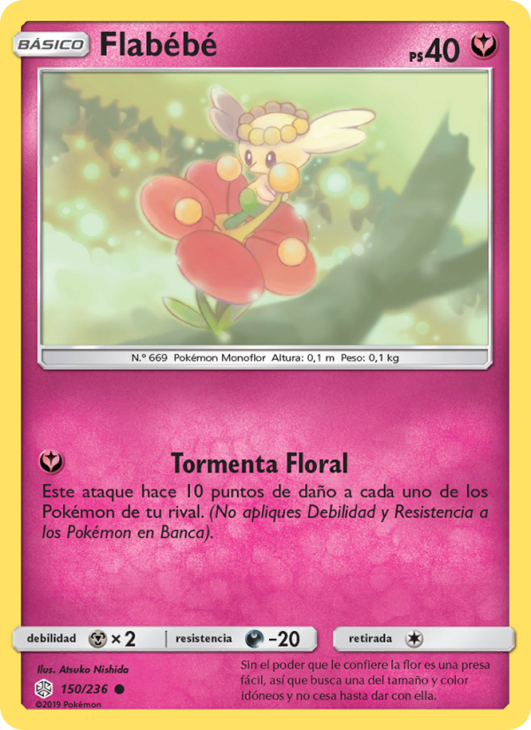 Flabébé 150 — Eclipse Cósmico (Spanish Pokémon TCG card)