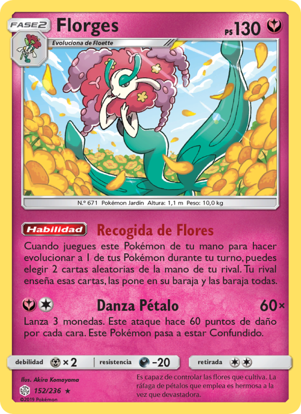 Florges 152 — Eclipse Cósmico (Spanish Pokémon TCG card)