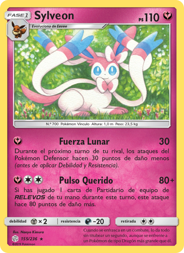 Sylveon 155 — Eclipse Cósmico (Spanish Pokémon TCG card)