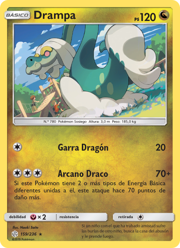 Drampa 159 — Eclipse Cósmico (Spanish Pokémon TCG card)