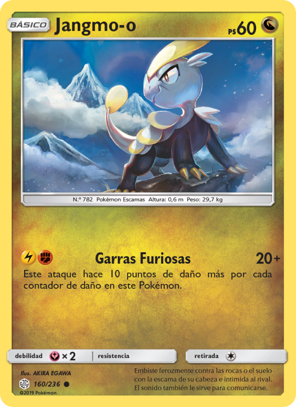 Jangmo-o 160 — Eclipse Cósmico (Spanish Pokémon TCG card)