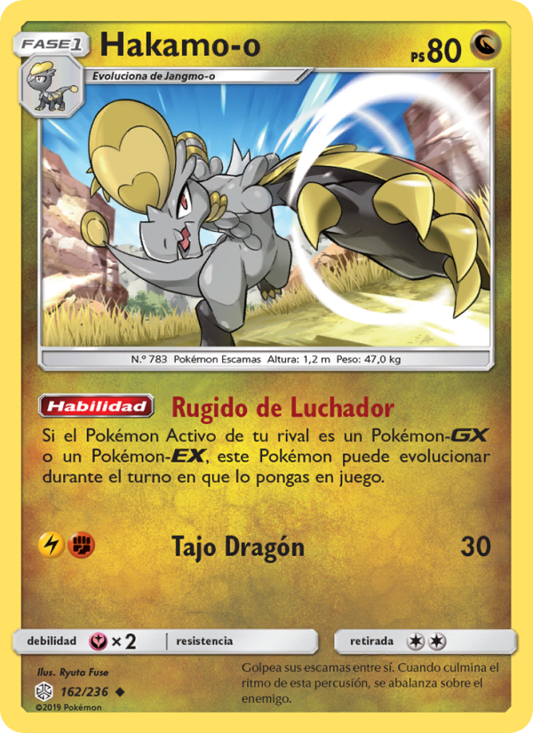 Hakamo-o 162 — Eclipse Cósmico (Spanish Pokémon TCG card)