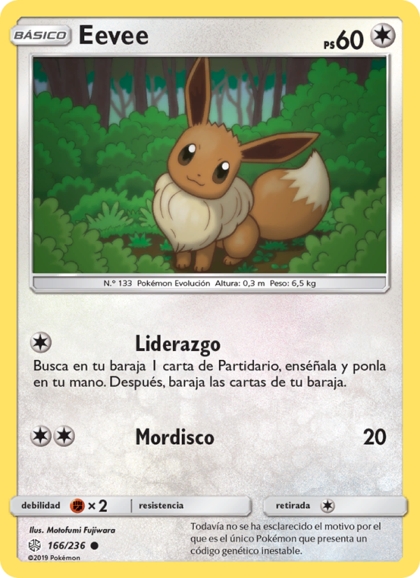 Eevee 166 — Eclipse Cósmico (Spanish Pokémon TCG card)