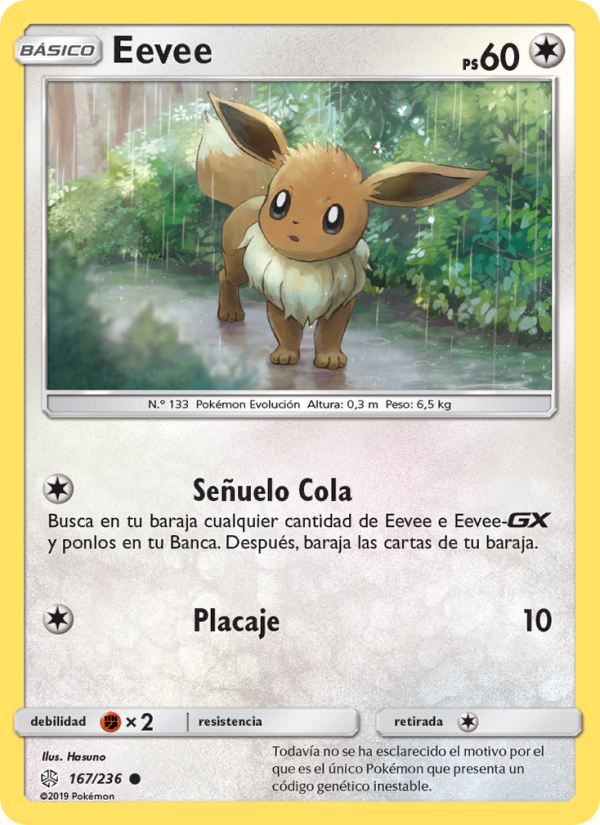 Eevee 167 — Eclipse Cósmico (Spanish Pokémon TCG card)