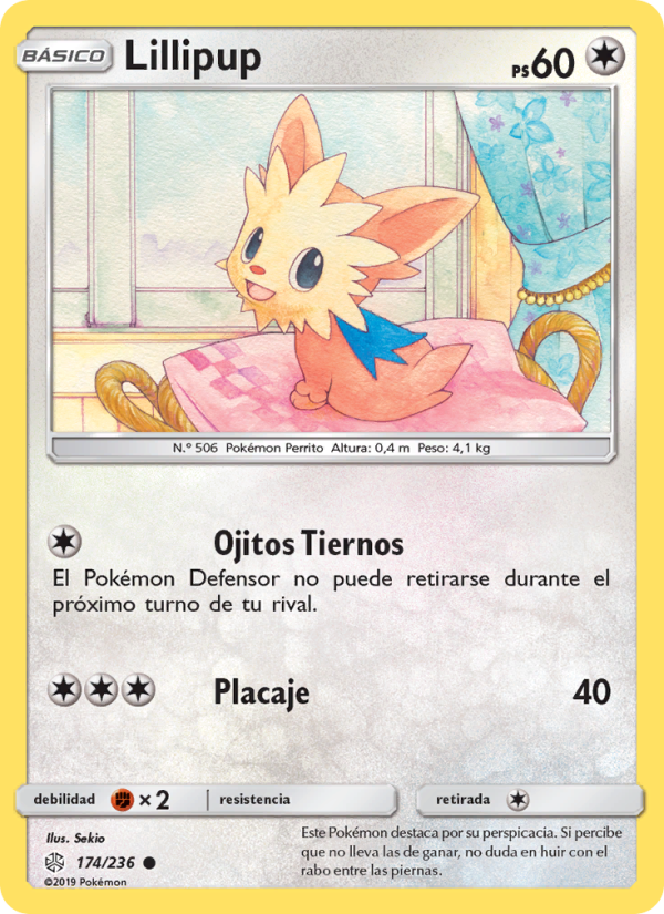 Lillipup 174 — Eclipse Cósmico (Spanish Pokémon TCG card)