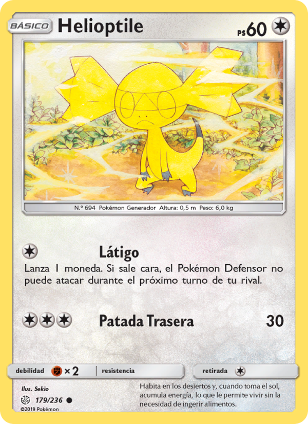 Helioptile 179 — Eclipse Cósmico (Spanish Pokémon TCG card)