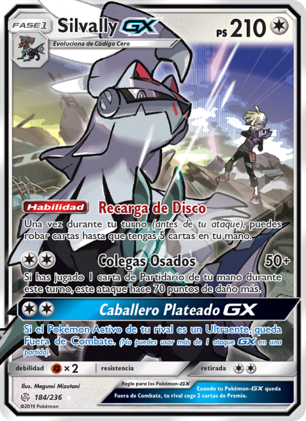 Silvally GX 184 — Eclipse Cósmico (Spanish Pokémon TCG card)