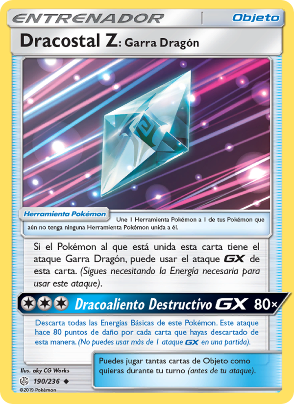 Dracostal Z: Garra Dragón 190 — Eclipse Cósmico (Spanish Pokémon TCG card)