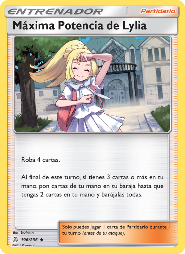 Máxima Potencia de Lylia 196 — Eclipse Cósmico (Spanish Pokémon TCG card)