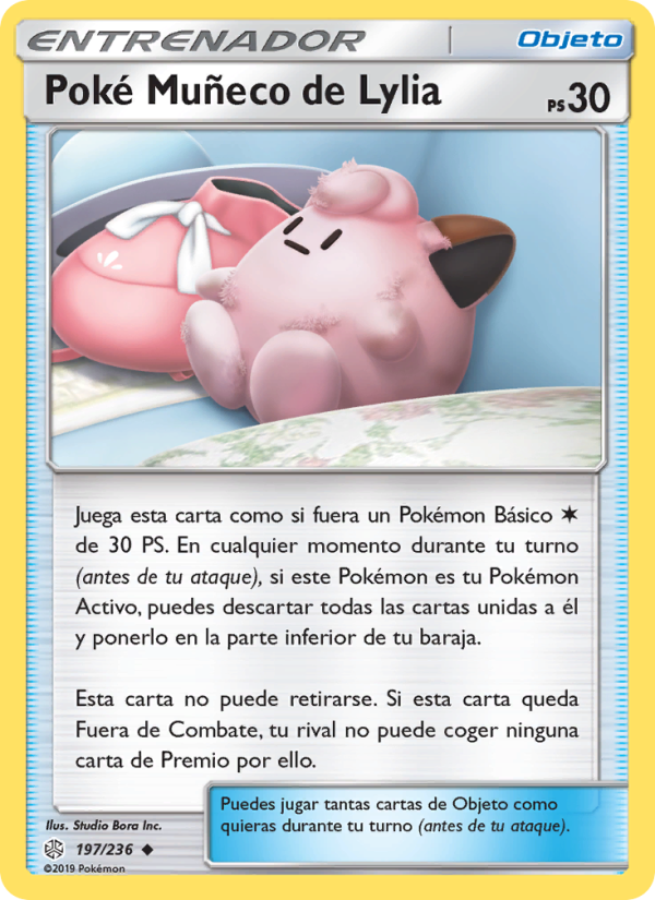 Poké Muñeco de Lylia 197 — Eclipse Cósmico (Spanish Pokémon TCG card)