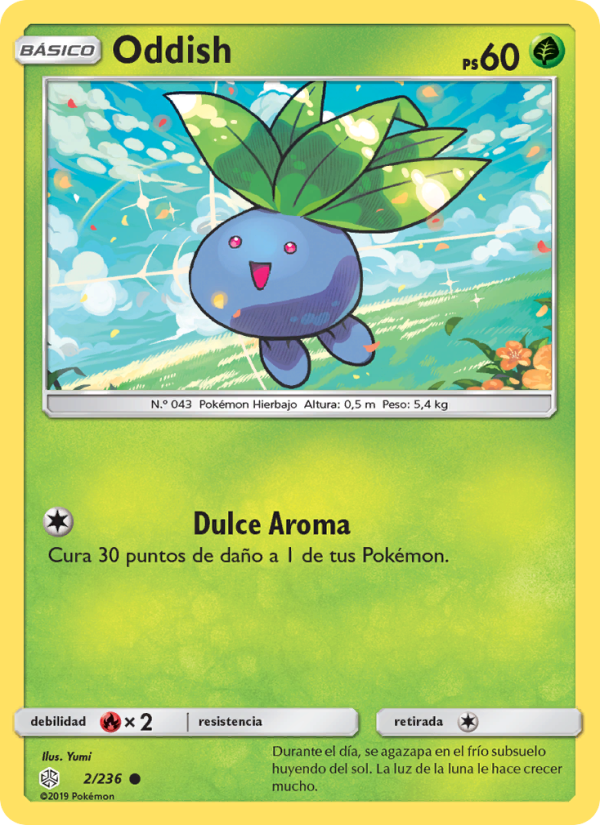 Oddish 2 — Eclipse Cósmico (Spanish Pokémon TCG card)