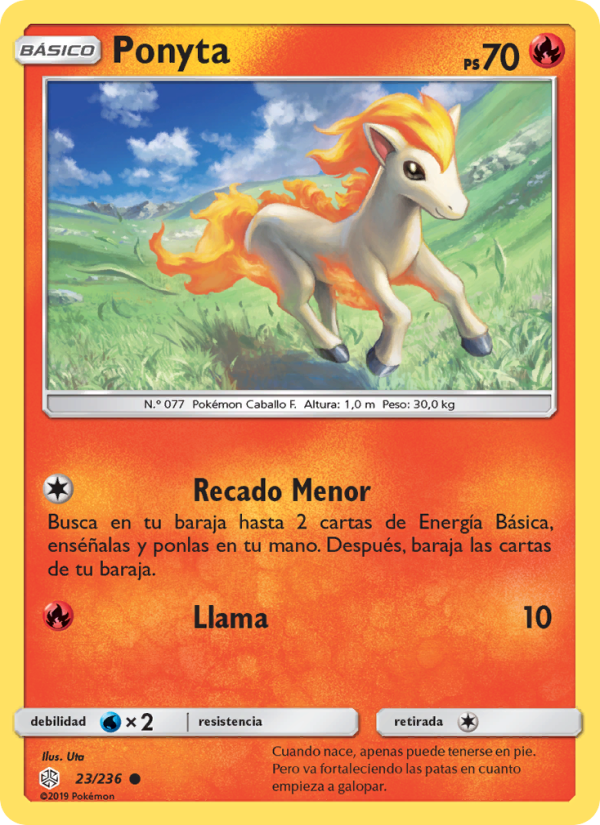 Ponyta 23 — Eclipse Cósmico (Spanish Pokémon TCG card)