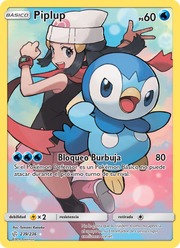 Piplup 239 — Eclipse Cósmico (Spanish Pokémon TCG card)