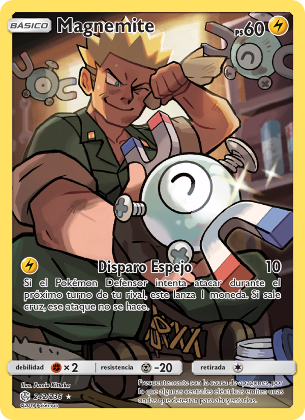 Magnemite 242 — Eclipse Cósmico (Spanish Pokémon TCG card)