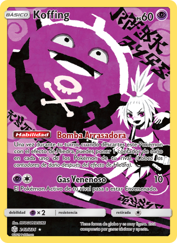 Koffing 243 — Eclipse Cósmico (Spanish Pokémon TCG card)