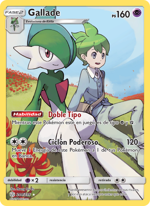 Gallade 244 — Eclipse Cósmico (Spanish Pokémon TCG card)