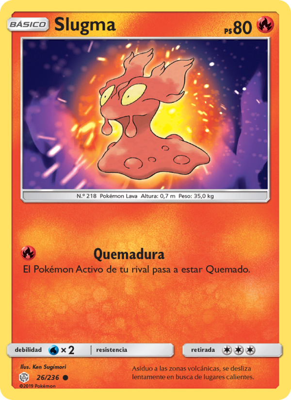 Slugma 26 — Eclipse Cósmico (Spanish Pokémon TCG card)