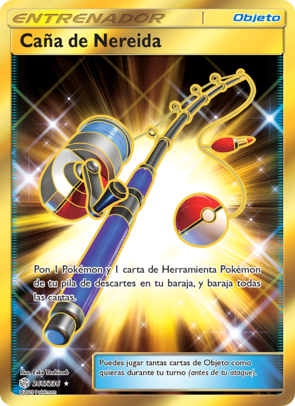 Caña de Nereida 266 — Eclipse Cósmico (Spanish Pokémon TCG card)