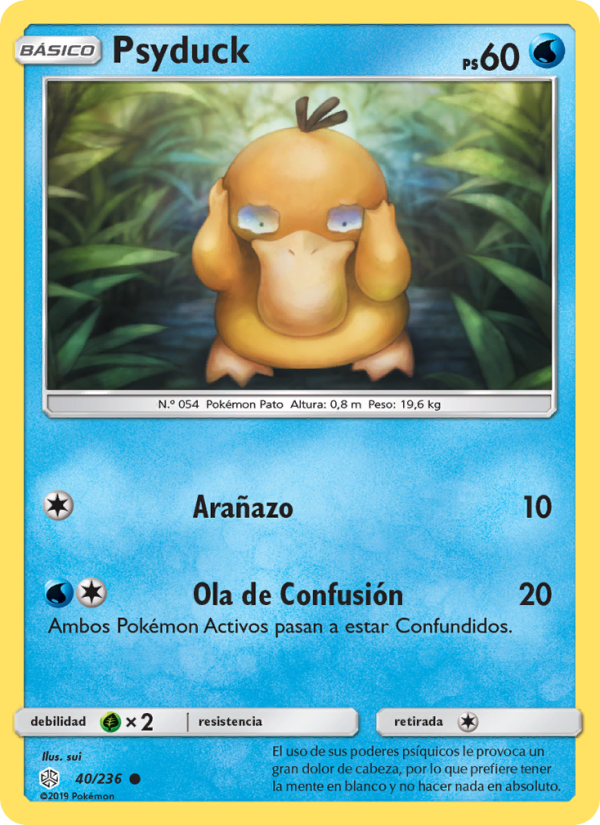 Psyduck 40 — Eclipse Cósmico (Spanish Pokémon TCG card)