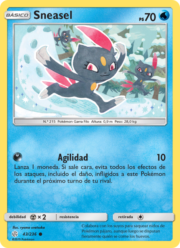 Sneasel 43 — Eclipse Cósmico (Spanish Pokémon TCG card)