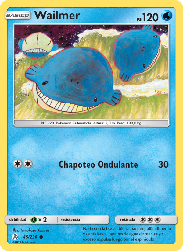 Wailmer 45 — Eclipse Cósmico (Spanish Pokémon TCG card)