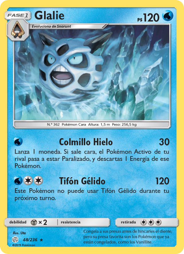 Glalie 48 — Eclipse Cósmico (Spanish Pokémon TCG card)