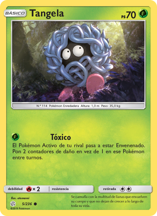 Tangela 5 — Eclipse Cósmico (Spanish Pokémon TCG card)