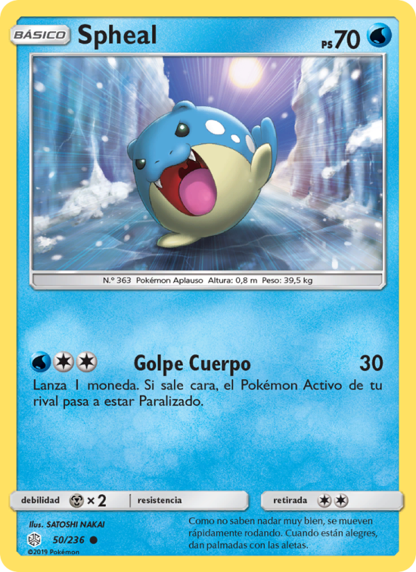 Spheal 50 — Eclipse Cósmico (Spanish Pokémon TCG card)
