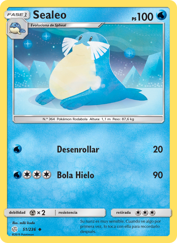 Sealeo 51 — Eclipse Cósmico (Spanish Pokémon TCG card)