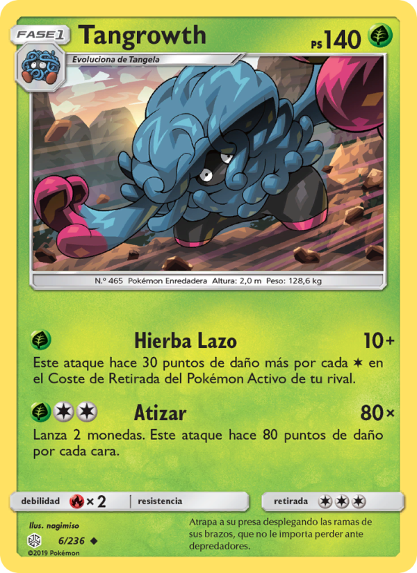 Tangrowth 6 — Eclipse Cósmico (Spanish Pokémon TCG card)