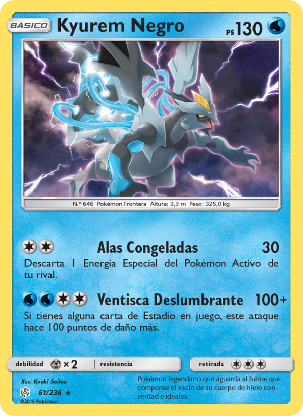 Kyurem Negro 61 — Eclipse Cósmico (Spanish Pokémon TCG card)