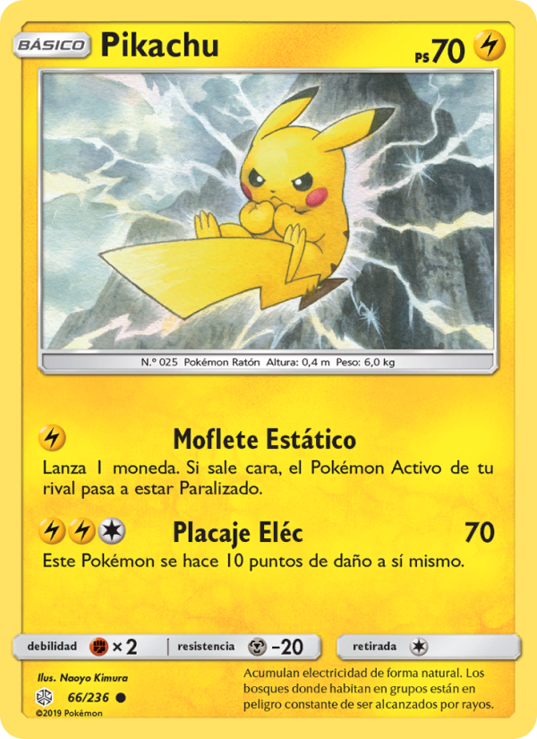 Pikachu 66 — Eclipse Cósmico (Spanish Pokémon TCG card)