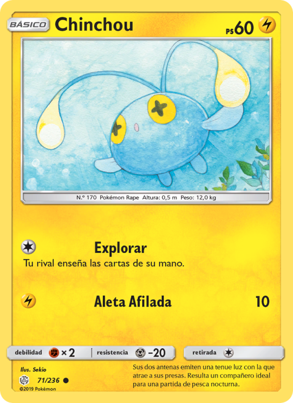 Chinchou 71 — Eclipse Cósmico (Spanish Pokémon TCG card)