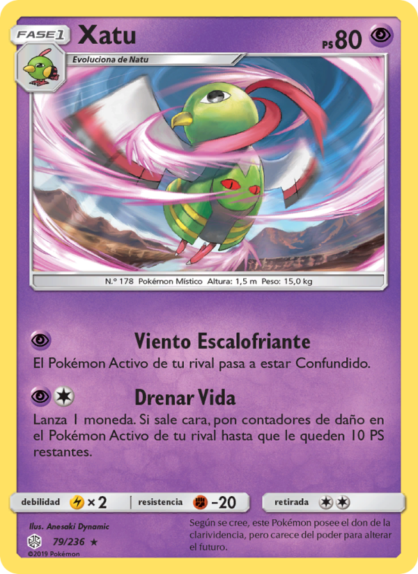 Xatu 79 — Eclipse Cósmico (Spanish Pokémon TCG card)