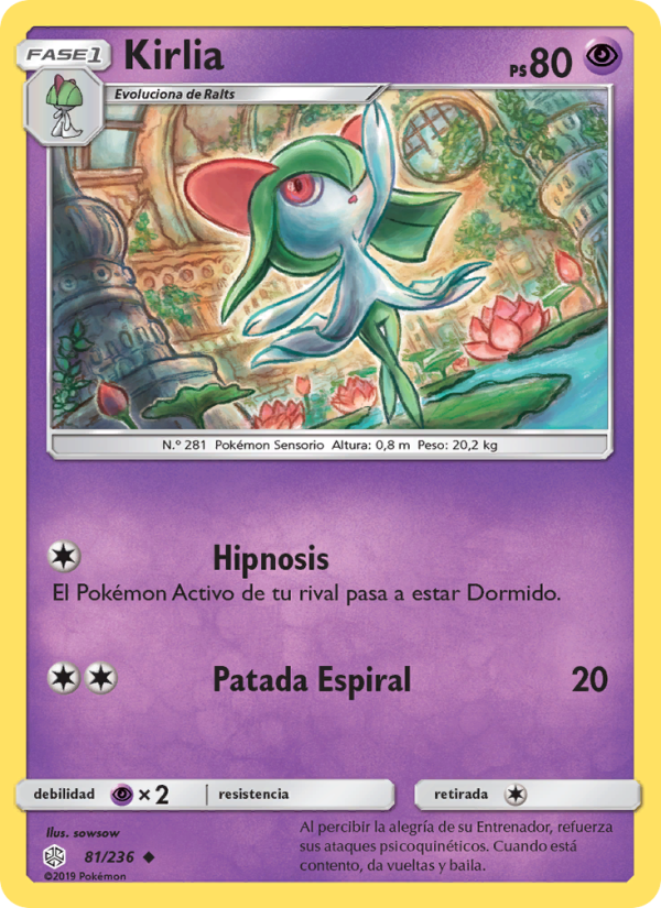 Kirlia 81 — Eclipse Cósmico (Spanish Pokémon TCG card)