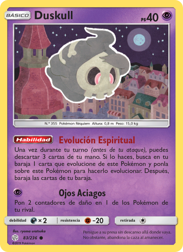 Duskull 83 — Eclipse Cósmico (Spanish Pokémon TCG card)