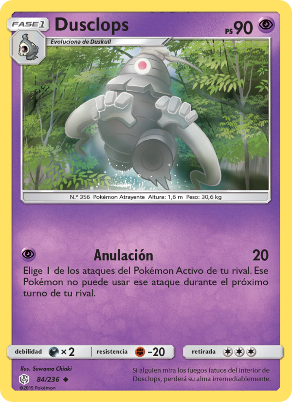 Dusclops 84 — Eclipse Cósmico (Spanish Pokémon TCG card)