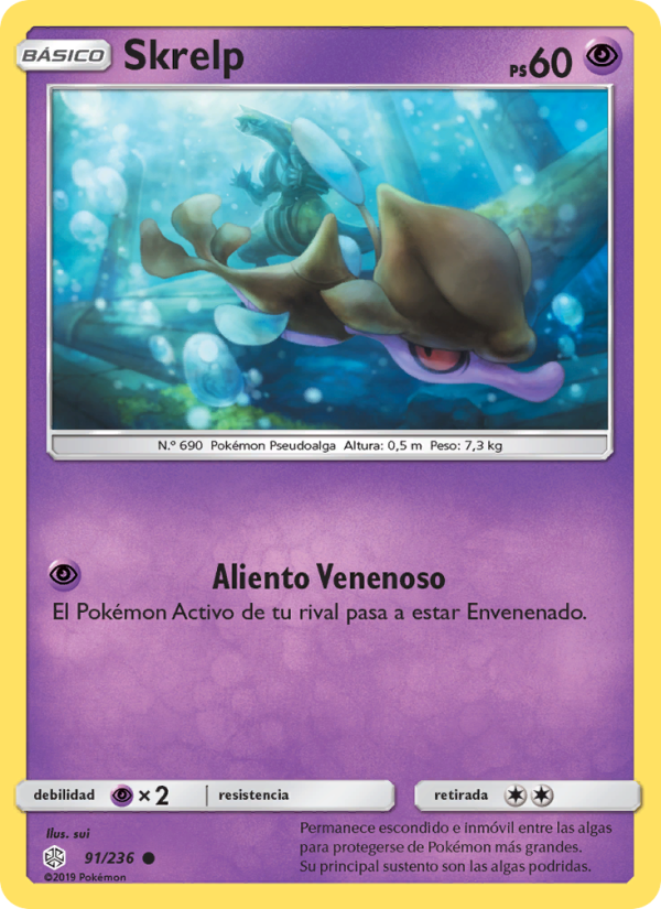 Skrelp 91 — Eclipse Cósmico (Spanish Pokémon TCG card)
