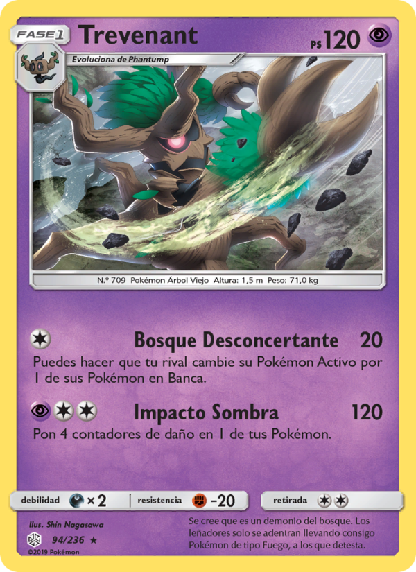 Trevenant 94 — Eclipse Cósmico (Spanish Pokémon TCG card)