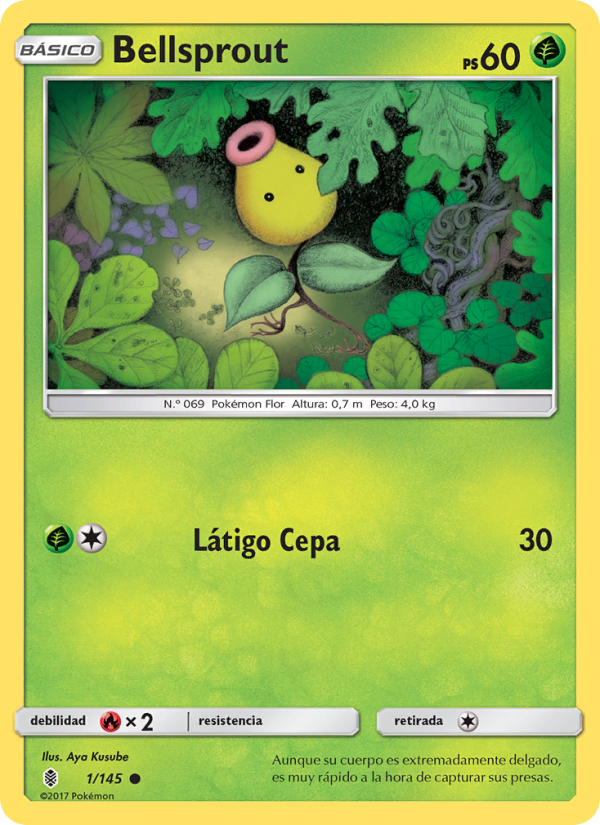 Bellsprout 1 — Albor de Guadianes (Spanish Pokémon TCG card)