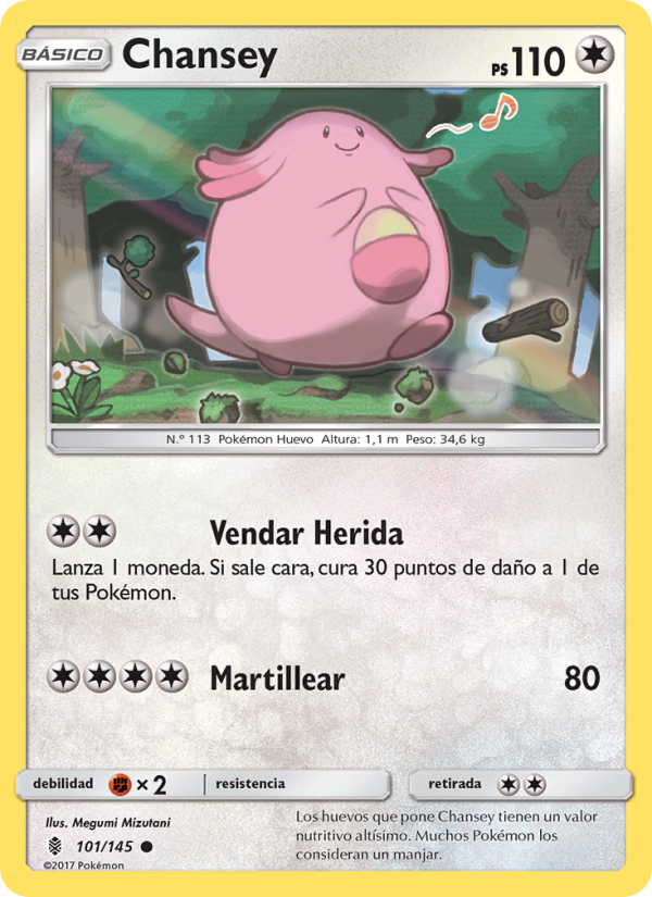 Chansey 101 — Albor de Guadianes (Spanish Pokémon TCG card)