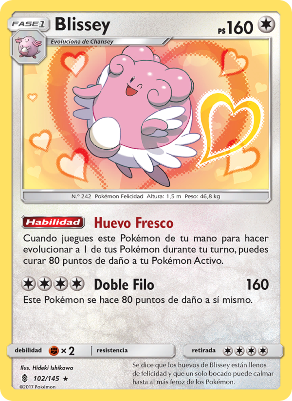 Blissey 102 — Albor de Guadianes (Spanish Pokémon TCG card)