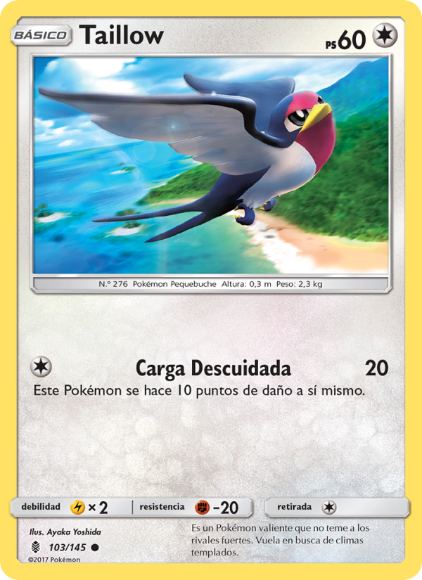 Taillow 103 — Albor de Guadianes (Spanish Pokémon TCG card)