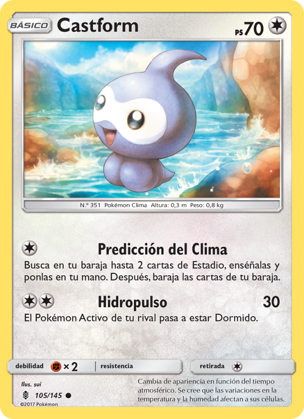 Castform 105 — Albor de Guadianes (Spanish Pokémon TCG card)