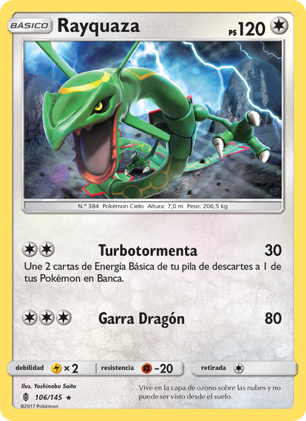 Rayquaza 106 — Albor de Guadianes (Spanish Pokémon TCG card)