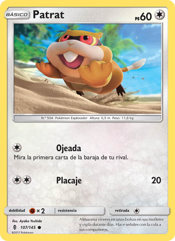 Patrat 107 — Albor de Guadianes (Spanish Pokémon TCG card)