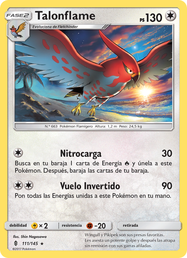 Talonflame 111 — Albor de Guadianes (Spanish Pokémon TCG card)