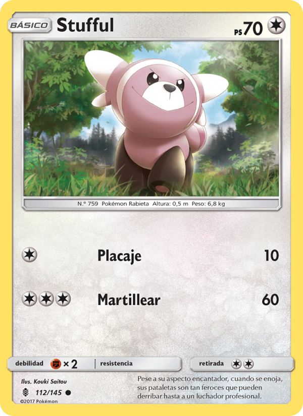Stufful 112 — Albor de Guadianes (Spanish Pokémon TCG card)